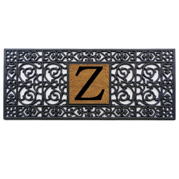 Calloway Mills Monogram Door Mat, Black, Natural, 17 in W x 41 in L 170011741Z - main